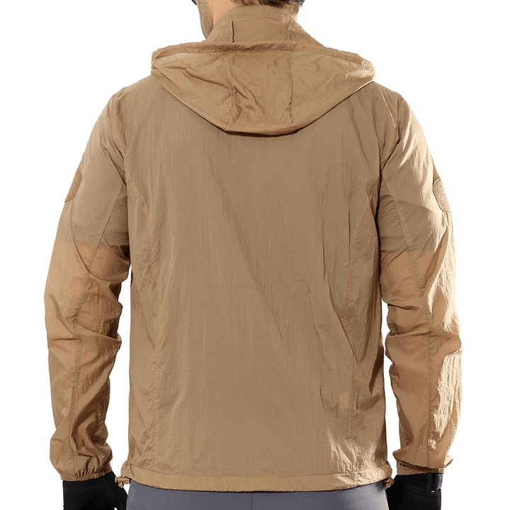 Mens Tactical Skin Outdoor Skin Jacket Lightweight Thin Wind - MRSLM