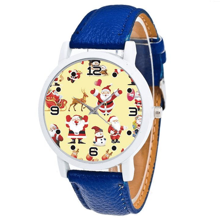 Cartoon Santa Claus Pattern Cute Kid Watch Fashion Children Quartz Watch - MRSLM