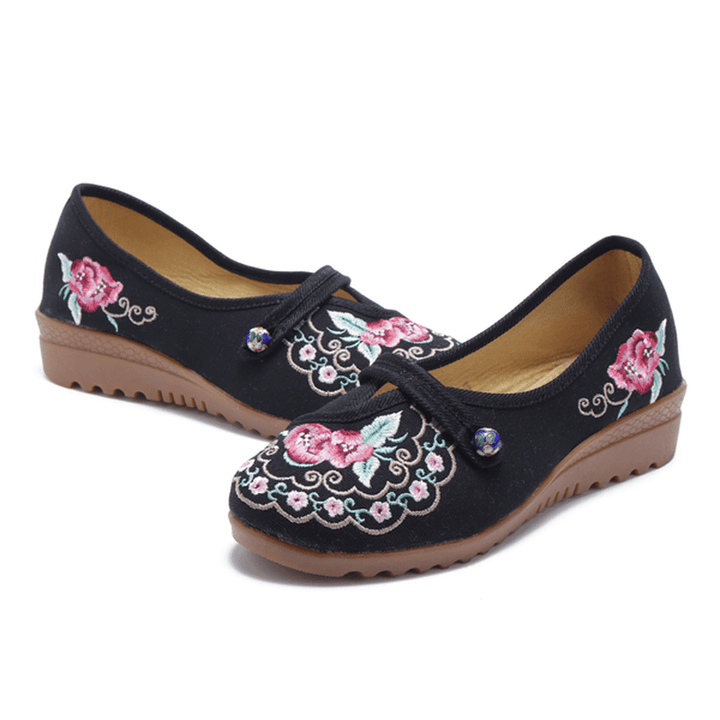 Flower Embroidery Comfortable Soft Flats - MRSLM