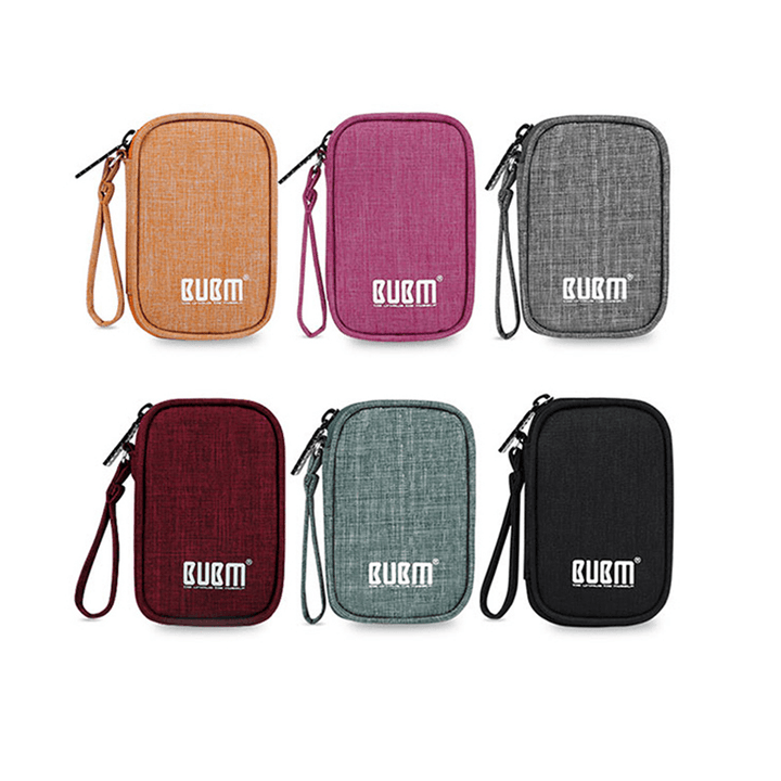 BUBM Travel Carrying Case for Small Electronics and Accessories Earphone Earbuds Cable Change Purse - MRSLM