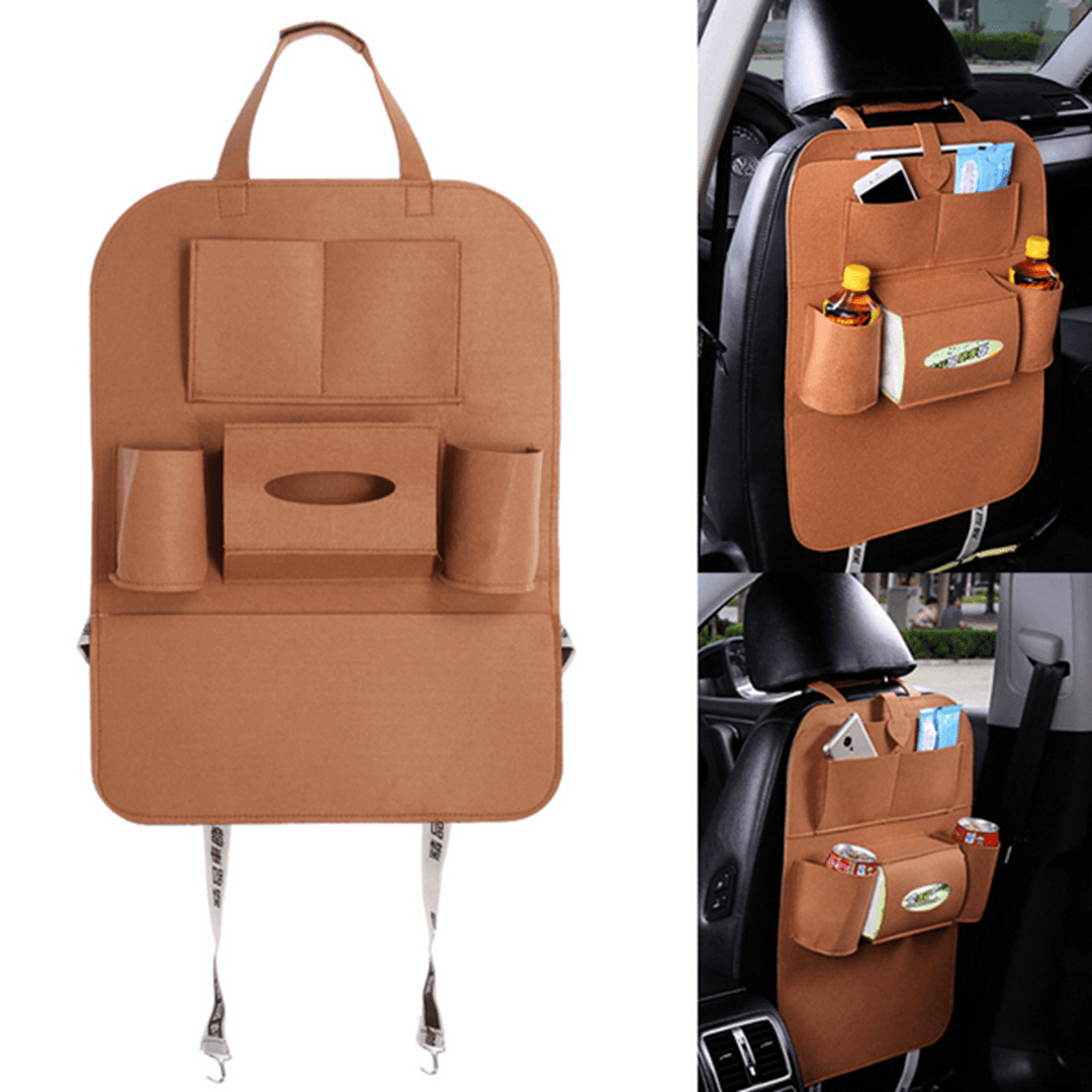 Auto Car Seat Back Hanging Multi-Pocket Storage Bag Organizer Holder Car Storage Box - MRSLM