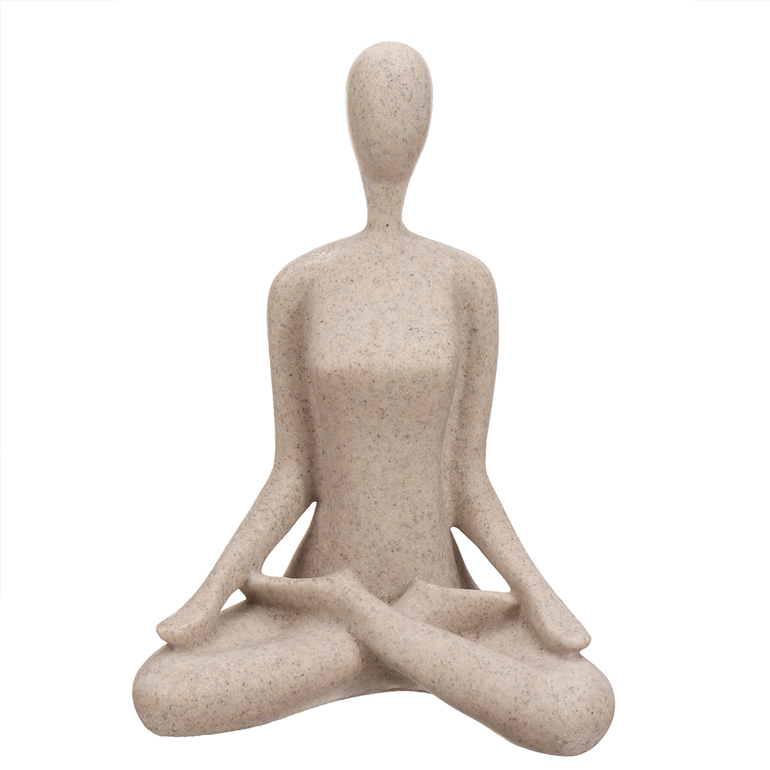 Resin Yoga Ornament Nordic Style Yoga Dancing Figure Decoration for Yoga Studios Health Halls - MRSLM