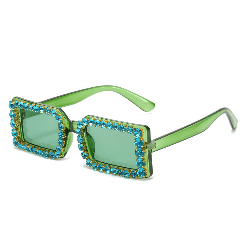 European and American Personality Diamond-Studded Square Glasses - MRSLM