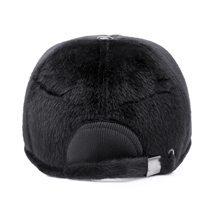 Artificial Marten Hair Earmuffs Baseball Cap Peaked Hat - MRSLM