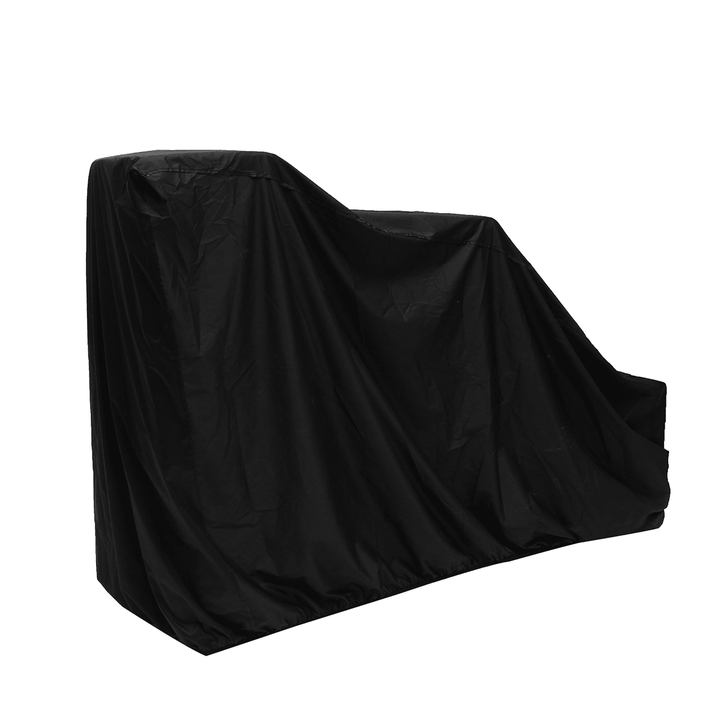 Black Polyester All Weather Protective Snow Thrower Cover 158X77X110Cm - MRSLM