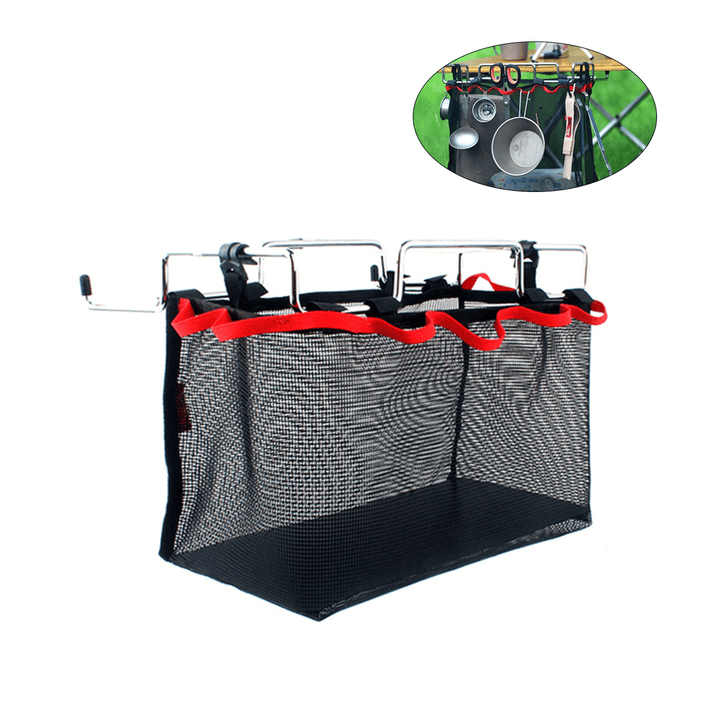 Campleader Outdoor Picnic Camping Storage Net Bag Stuff Storage Mesh Pack Kitchen Portable Folding Table Hanging Net - MRSLM