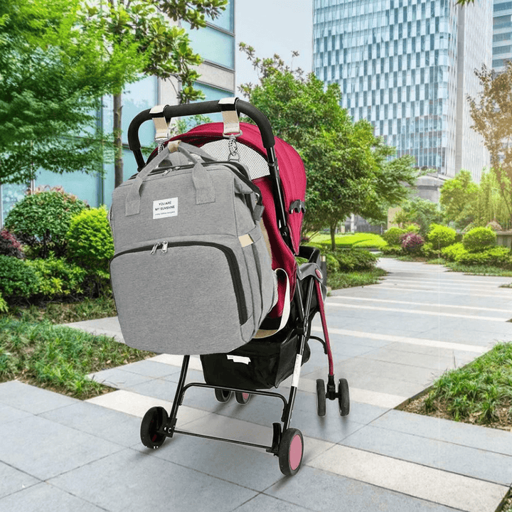 Portable Diaper Bag Folding Baby Travel Large Backapack Outdoor Foldable Baby Bed Mommy Bags - MRSLM