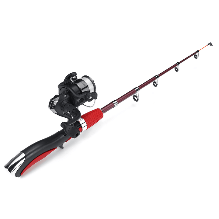 Carbon Fiber Telescopic Fishing Rod & Spinning Reel Combo Kit with Fishing Line - MRSLM