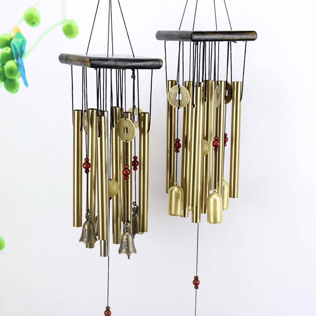 Solid Wood Hollow Tube Metal Tube Tubular Wind Chime anti Rust Gift - MRSLM