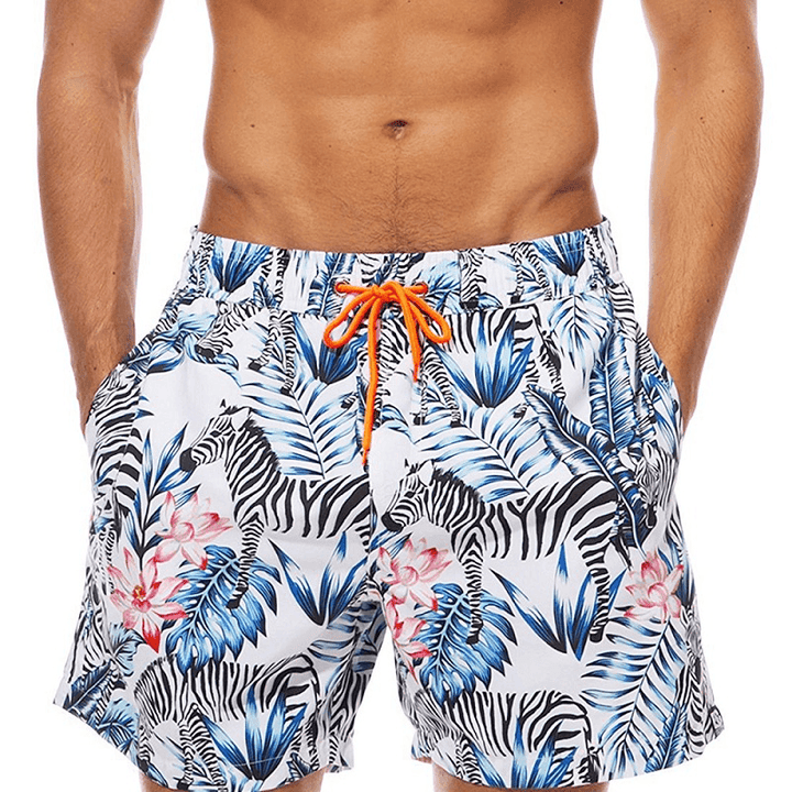 Men'S Casual Quick-Drying Beach Adjustment Belt Shorts Men'S Beach Wear Board Shorts - MRSLM