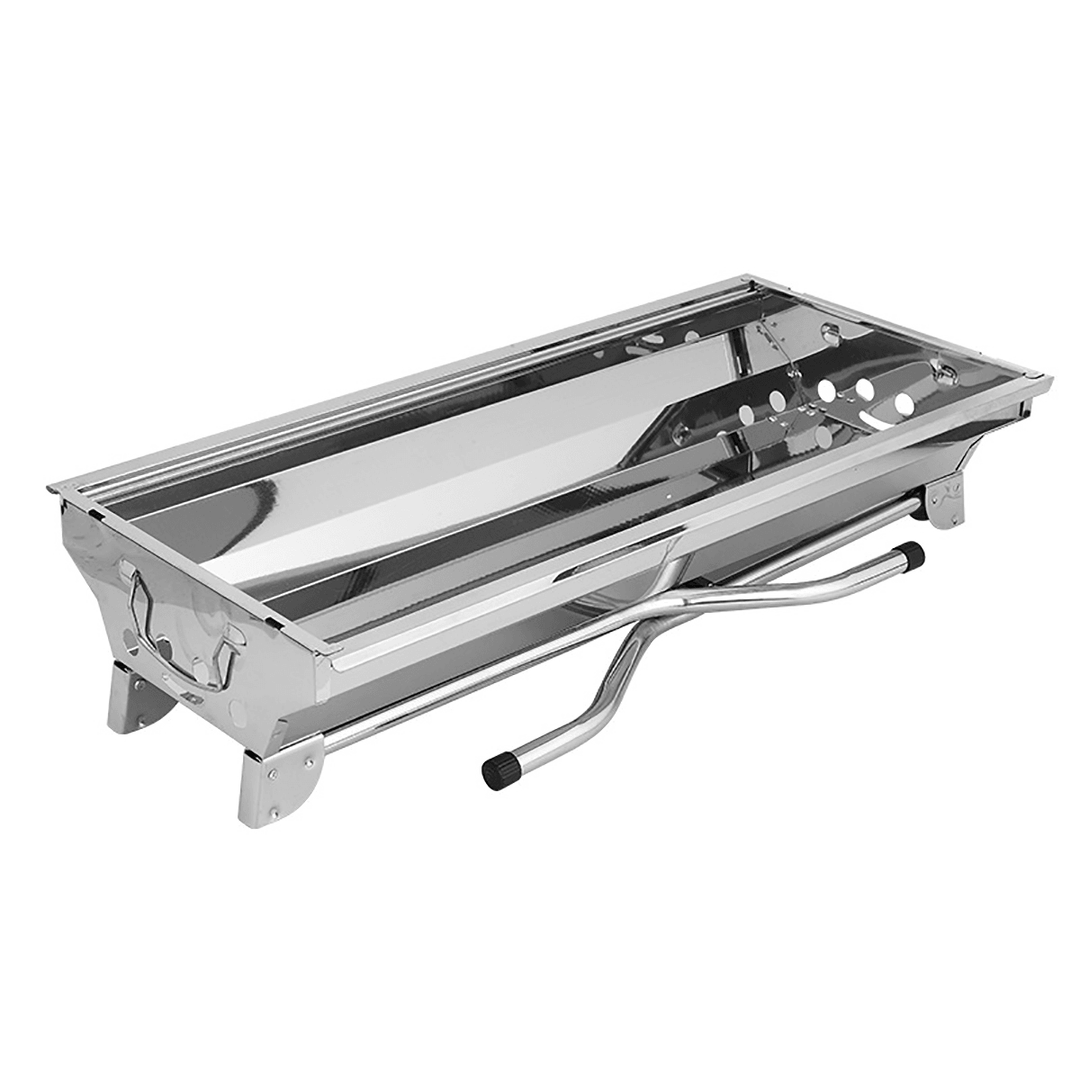 3-5 People Folding BBQ Grills Stainless Steel Charcoal Barbecue Stove Camping Picnic Patio - MRSLM