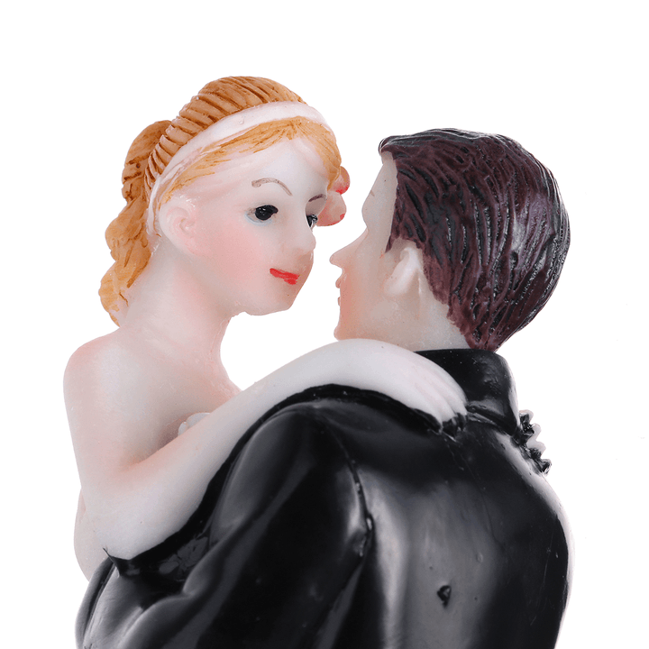 Romantic Funny Wedding Cake Topper Figure Bride Groom Couple Bridal Decorations - MRSLM