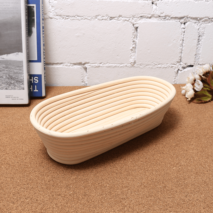 Long Oval Banneton Bread Dough Proofing Rattan Brotform Storage Baskets Loaf Proving Rising 4 Sizes - MRSLM