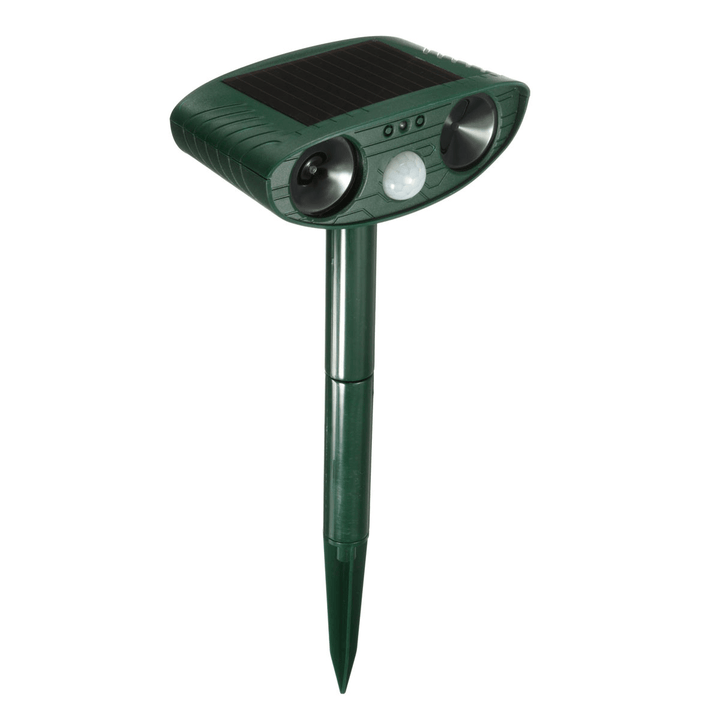 Outdoor Garden Solar Ultrasonic Repeller PIR Pest Animal Mouse Fox Cat Dog Repellent - MRSLM