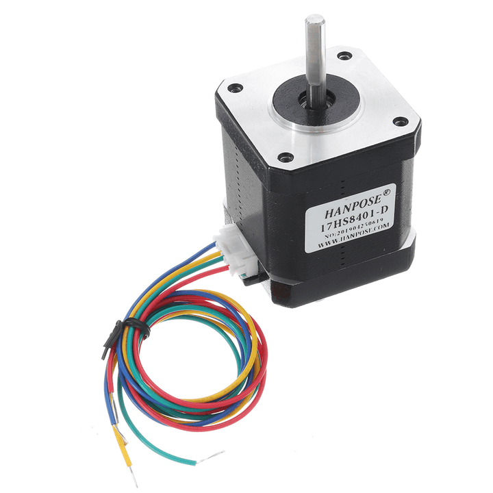 HANPOSE 17HS8401-D Double Shaft 48Mm Nema 17 Stepper Motor 42 Motor 42BYGH 1.8A 52N.Cm 4-Lead for CNC Laser 3D Printer - MRSLM