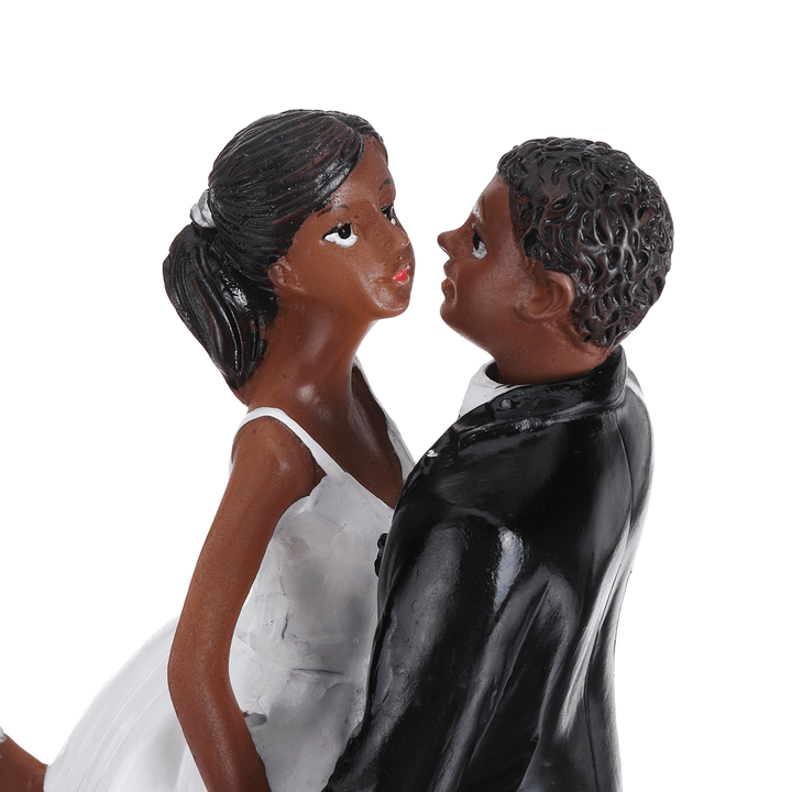 Romantic Funny Wedding Cake Topper Figure Bride Groom Couple Bridal Decorations - MRSLM