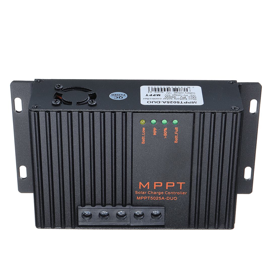 MPPT5025A-DUO MPPT 25A 12V Solar Charge Controller with LCD Solar Regulator for Solar Panel Charger - MRSLM