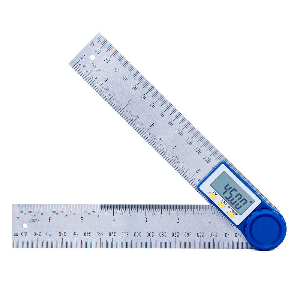 Digital Protractor 200Mm 7 Inch Digital Angle Finder Protractor Ruler Meter Inclinometer Goniometer Level Electronic Angle Gauge - MRSLM