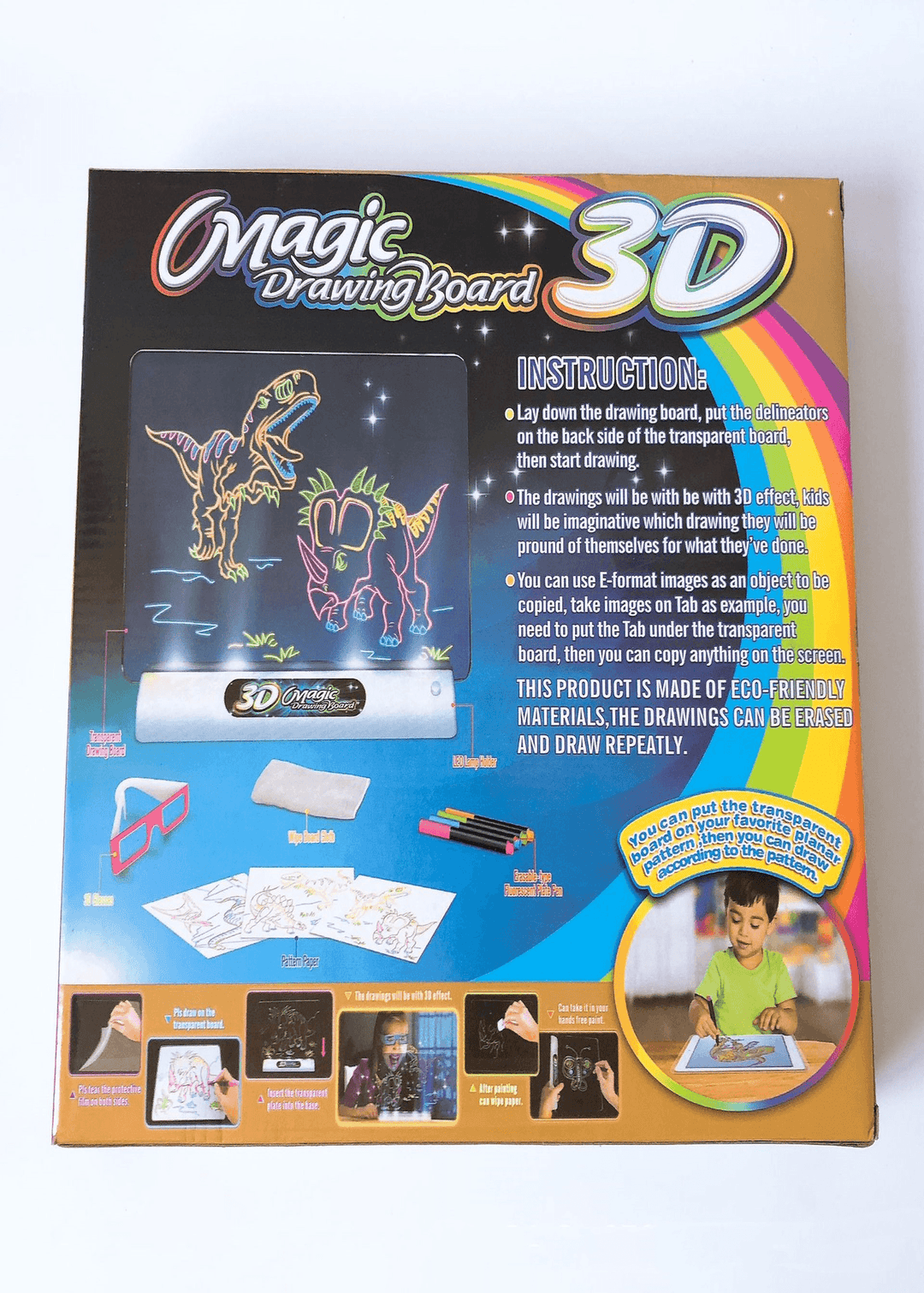 Children'S Luminous 3D Drawing Writing Board - MRSLM