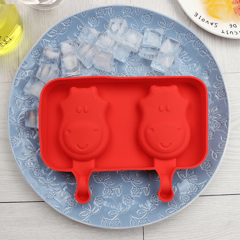 Creative Silicone Ice Cream Mold Ice Lolly Mold Rod Ice Mold Red Food Grade - MRSLM