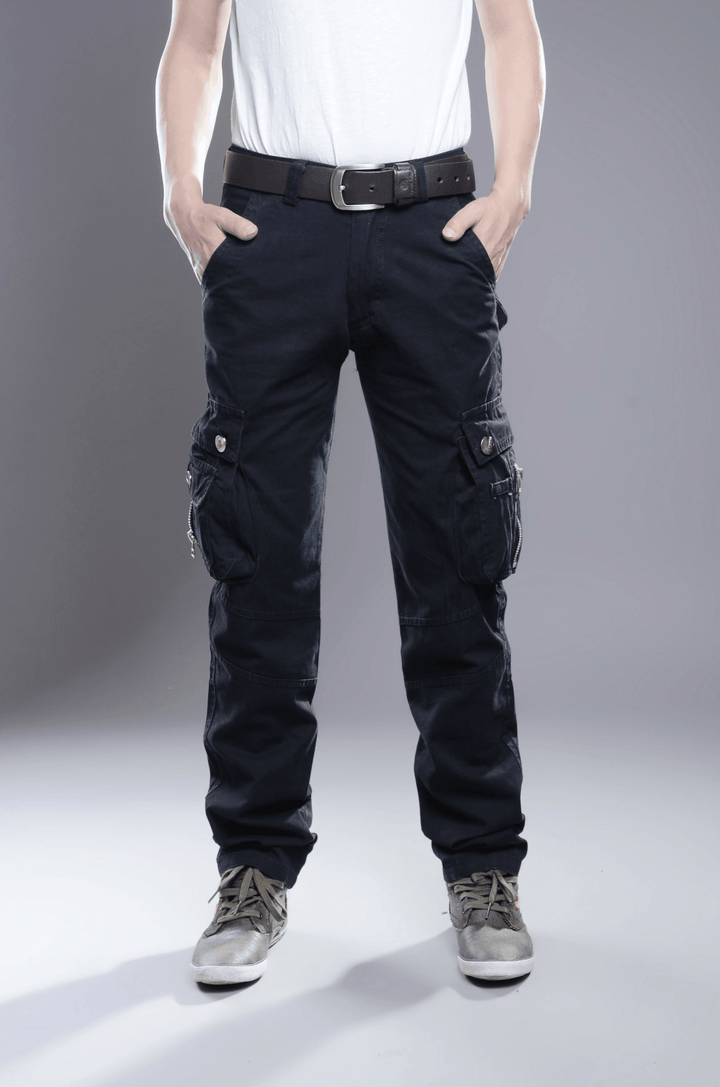 Spring and Autumn Foreign Trade Men'S Workwear Pure Cotton New Casual Pants Men'S Multi-Pocket Workwear Pants Sports Cross-Border Communication - MRSLM