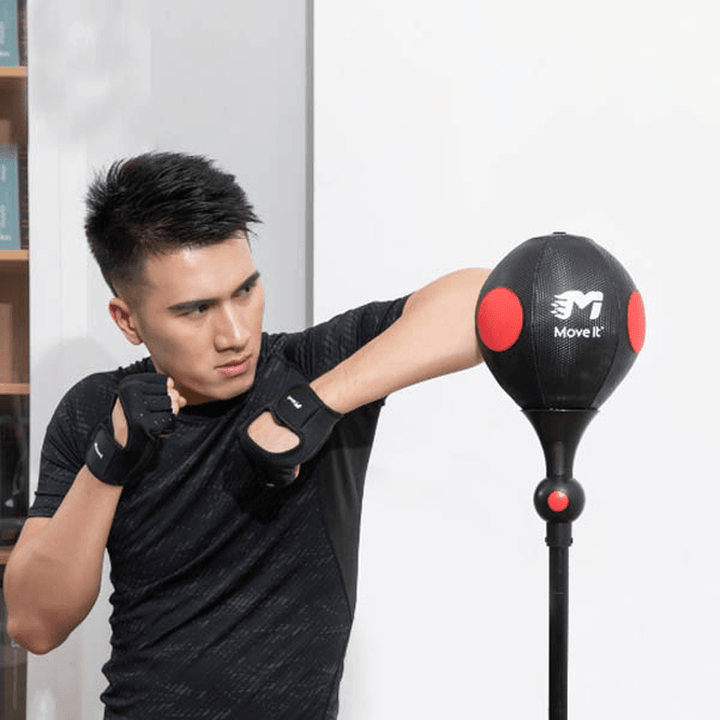 Move It Boxing Target Smart Punch Bag Speed Rebound Boxing Ball with APP Data Monitor Sensor-Adjustable Height Professional Heavy Stand for Releasing Stress Training - MRSLM