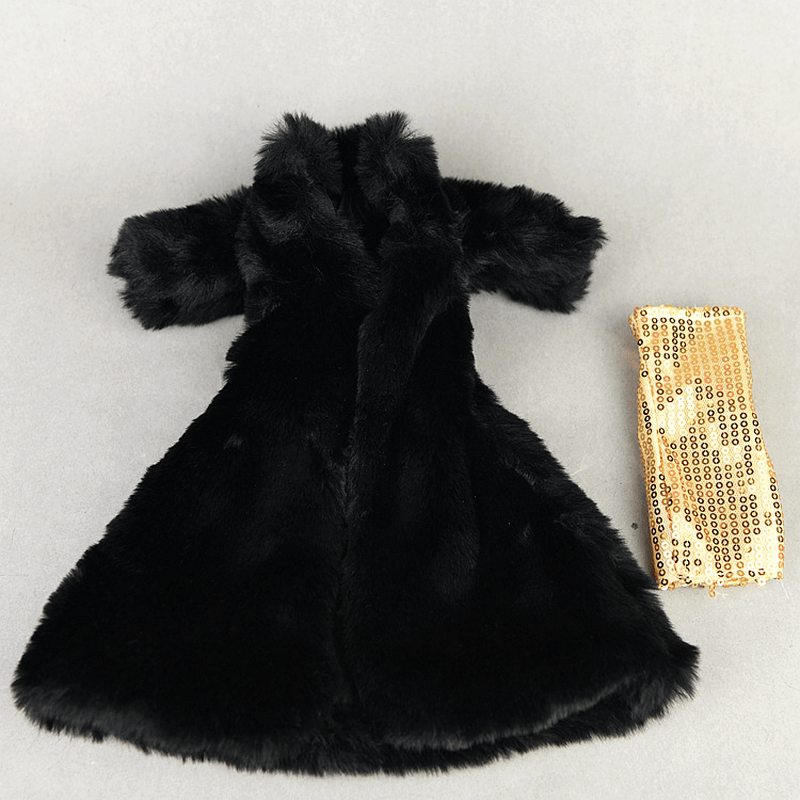 Super Fur Coat and Skirt Two Piece Suit - MRSLM