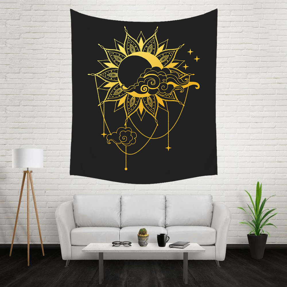 Vintage Bohemian Tarot Sun Pattern Tapestry Living Room Bedroom Wall Hanging Tapestry Art Decorations - MRSLM