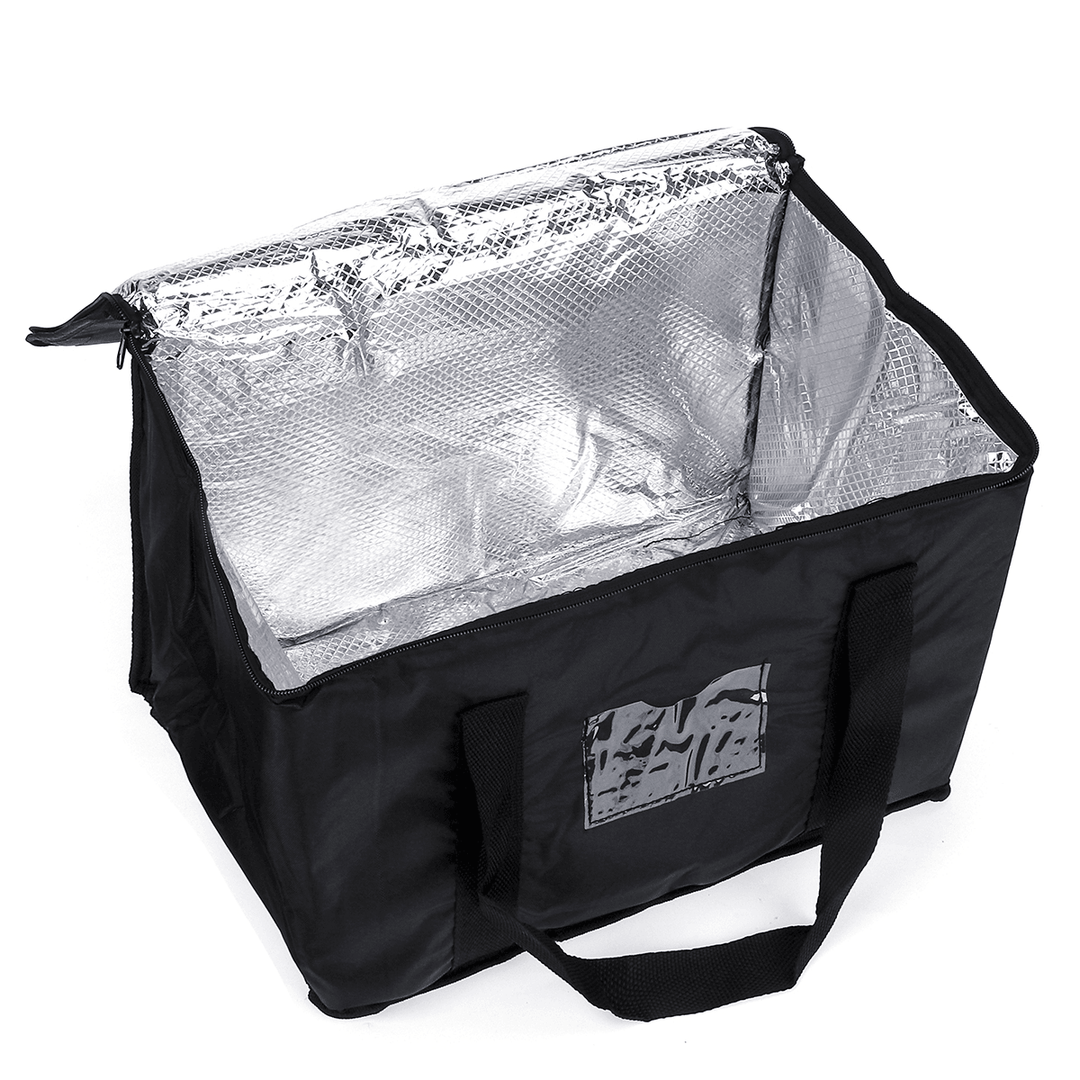 16/28/50L Waterproof Oxford Aluminum Foil Food Delivery Bag Pack Insulated Lunch Bag Rucksack Takeaway Carrier Bag - MRSLM