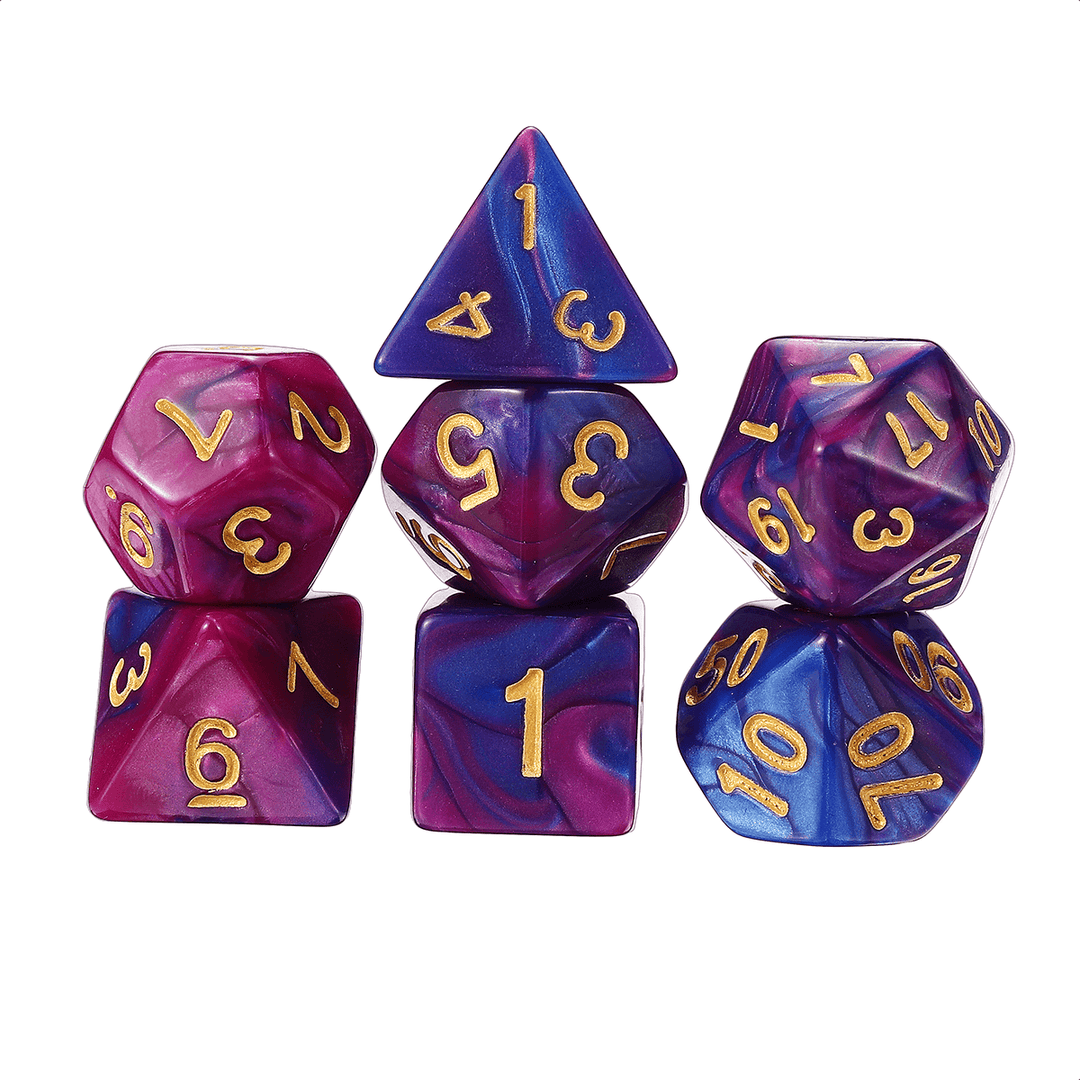 49PCS Polyhedral Dices Set for Dungeons & Dragons Dice Desktop RPG Game - MRSLM