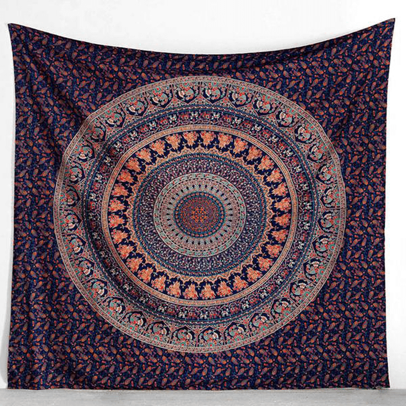 Honana WX-99 New 150X210Cm Bohemian Style Polyester Fiber Beach Towel Mat Tapestry Mandala Rectangle Bed Sheet - MRSLM