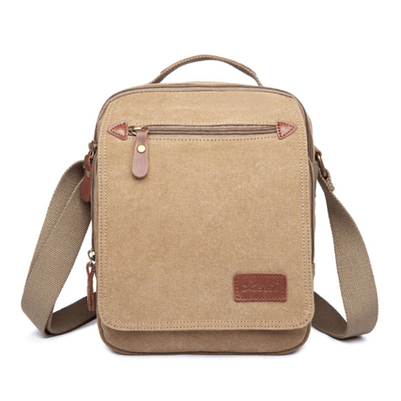 Men Canvas Handbag Ipad Bag Outdoor Crossbody Bag - MRSLM