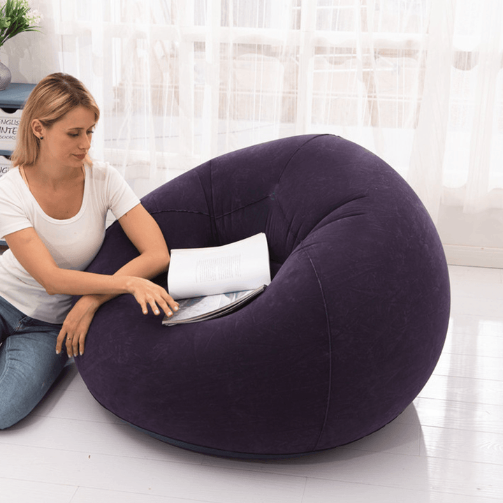 110X85Cm Large Inflatable Chair Bean Bag PVC Indoor/Outdoor Garden Furniture Lounge Adult Lazy Sofa No Filler Folding Bed - MRSLM