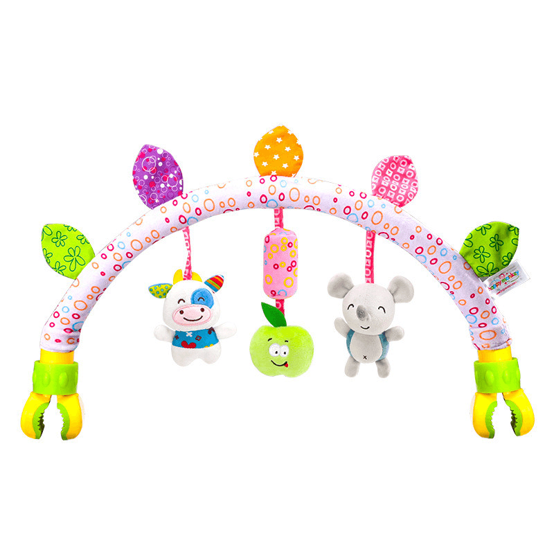 Baby Musical Mobile Toys for Bed Stroller Plush Baby Rattles Toys for Baby Toys 0-12 Months Infant - MRSLM