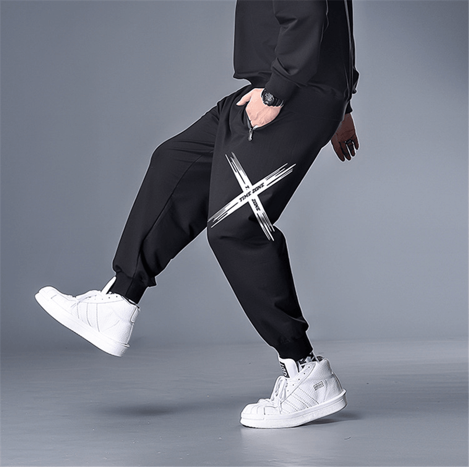 Loose plus Size Sweatpants Men'S plus Fat plus Trousers Stretch Fat People Trend - MRSLM