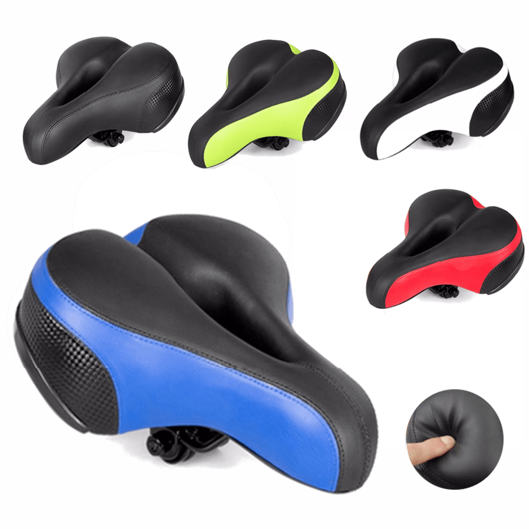 Comfort Bike Saddle Reflective Shockproof Breathable MTB Bicycle Seat Spring Bike Cushion Seat Outdoor Cycling - MRSLM