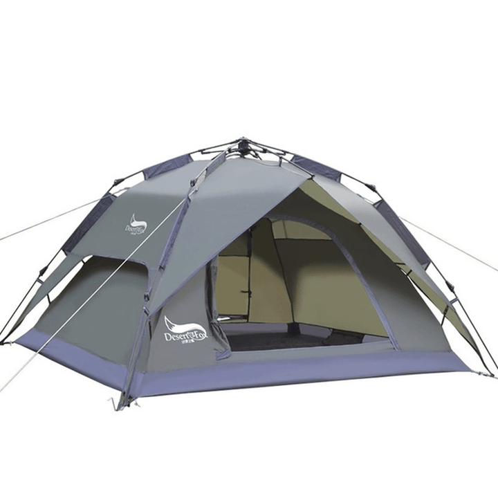 Desert&Fox Automatic Camping Tent 3-4 People Waterproof Windproof Tent Sun Shelter Canopy for Outdoor Camping Travel 3 Use - MRSLM