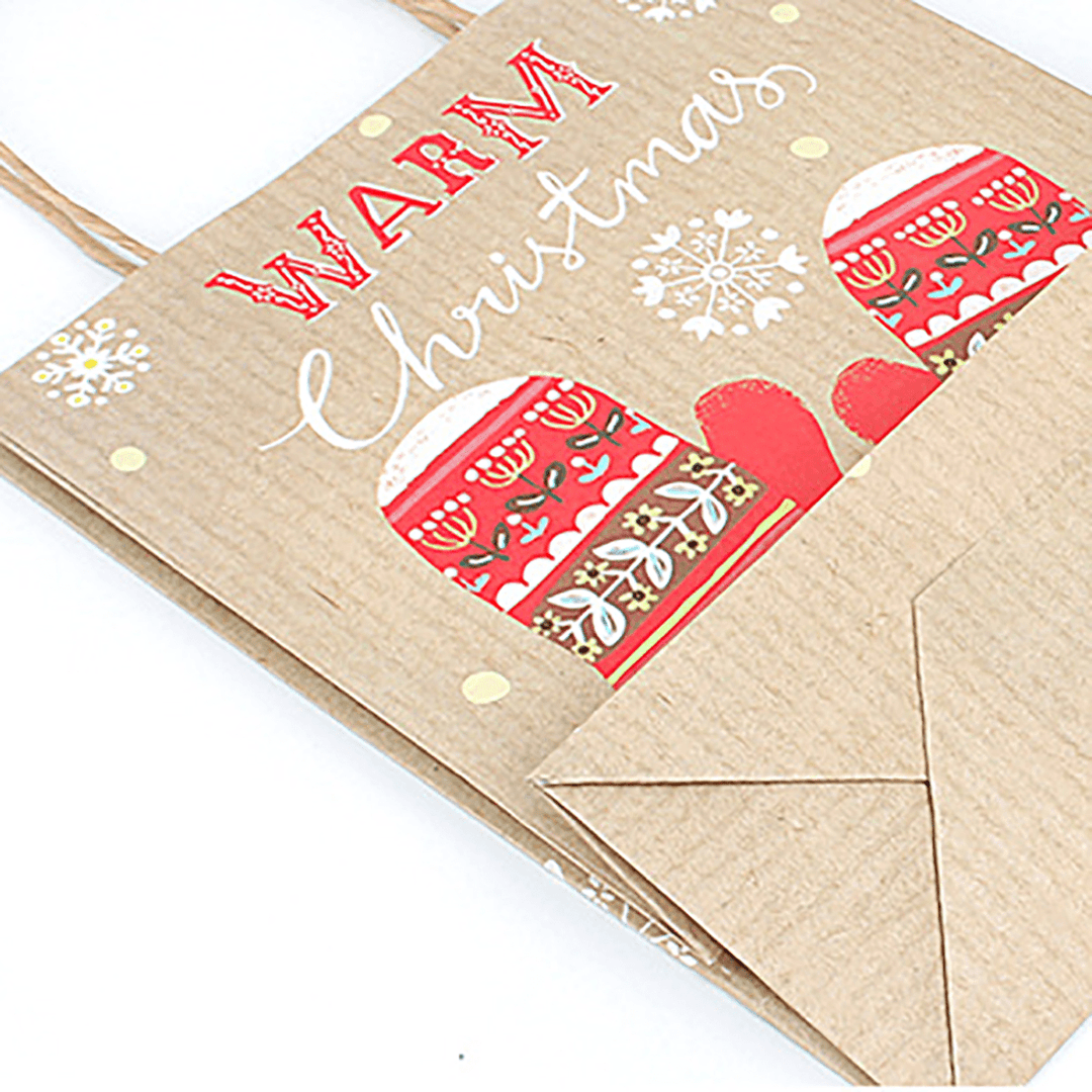 Christmas Kraft Paper Santa Gift Bag Candy Chocolate Cookies Bag Merry Christmas Decorations - MRSLM