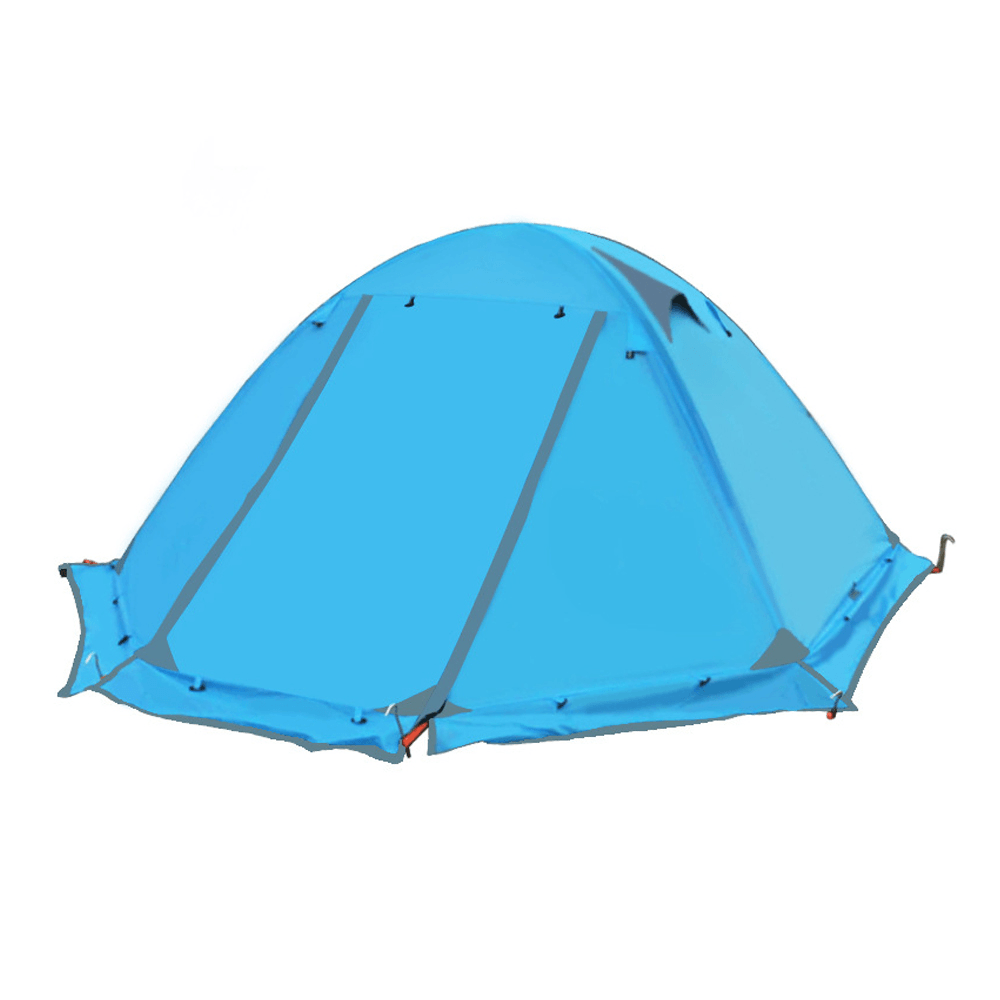 FLYTOP 2 Person Camping Tent Set All-Season Double Layers Aluminum Pole anti Snow Windproof Rainstorm Anti-Uv Canopy with Snow Skirt - MRSLM