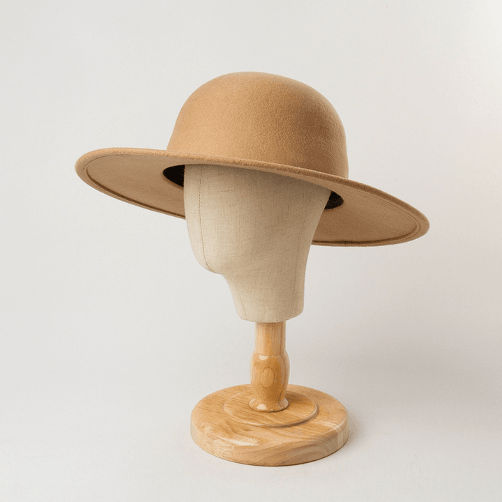 Top Hat Fisherman Hat Felt Small round Hat - MRSLM