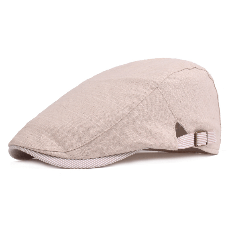 Men'S Cotton and Linen Hat Spring and Summer Thin Breathable Cap - MRSLM