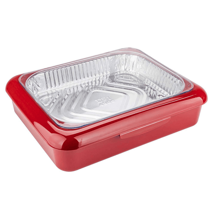 Ipree® Outdoor Camping BBQ Food Box Portable Lunch Box Shallow Standard Half Size Foil Pan Lunch Box - MRSLM