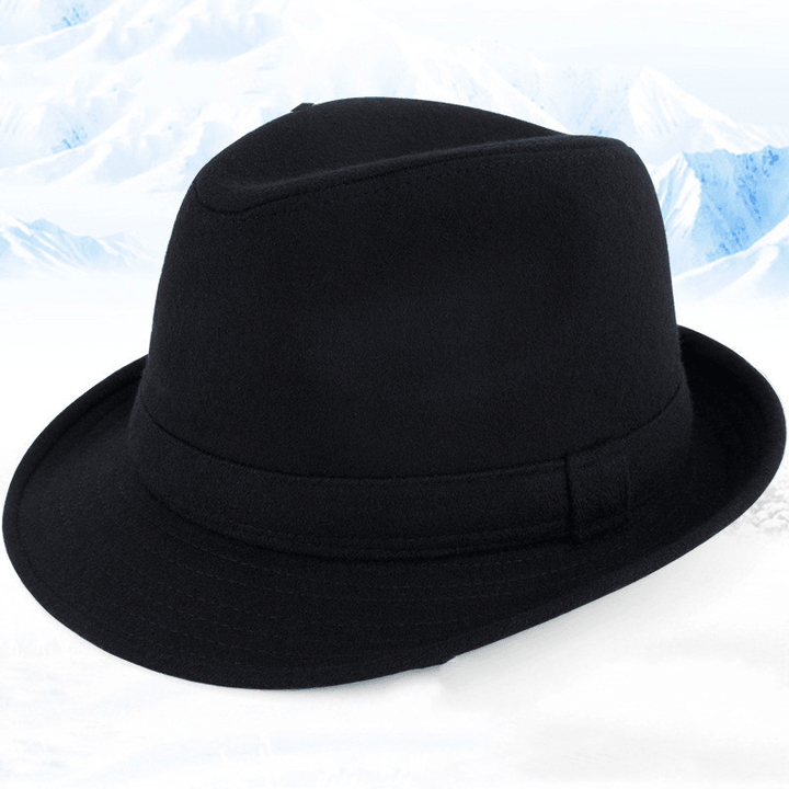 Autumn and Winter Men'S Top Hat Woolen Hats, Autumn and Winter Warm Hats, Windproof Hats, Winter Hats for the Elderly in Winter - MRSLM