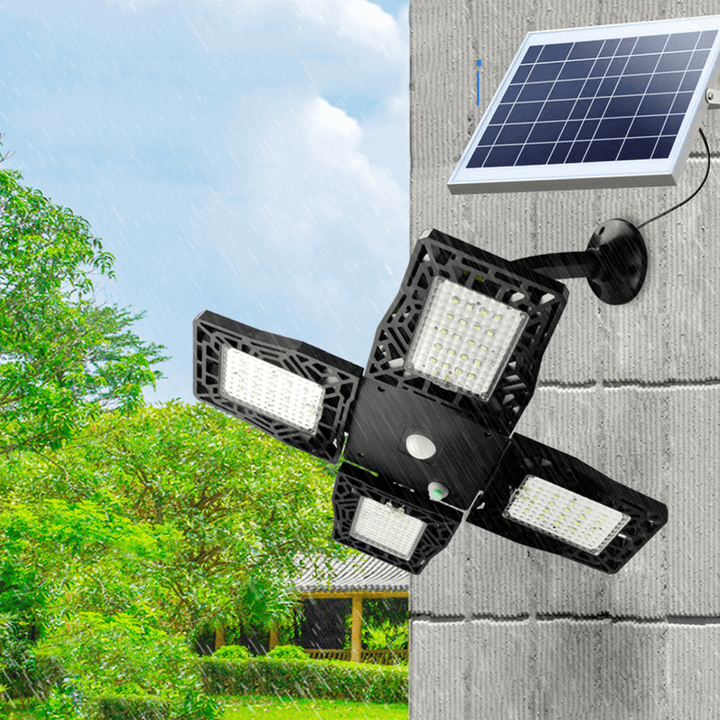 Ipree® 800LM 60 LED Solar Light 3 Lamp Head Timer Waterproof Folding Outdoor Garden Work Lamp with Remote Control Solar Panels - MRSLM