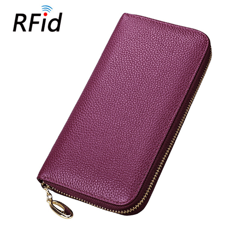 RFID Antimagnetic Genuine Leather Multi-Function Wallet - MRSLM