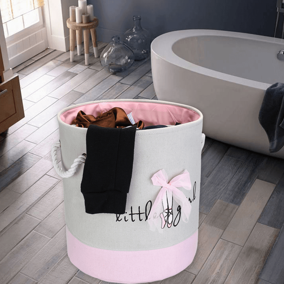 Foldable Kids Toy Clothes Storage Bag Printed Laundry Hamper Clothes Washing Baskets Laundry Basket - MRSLM