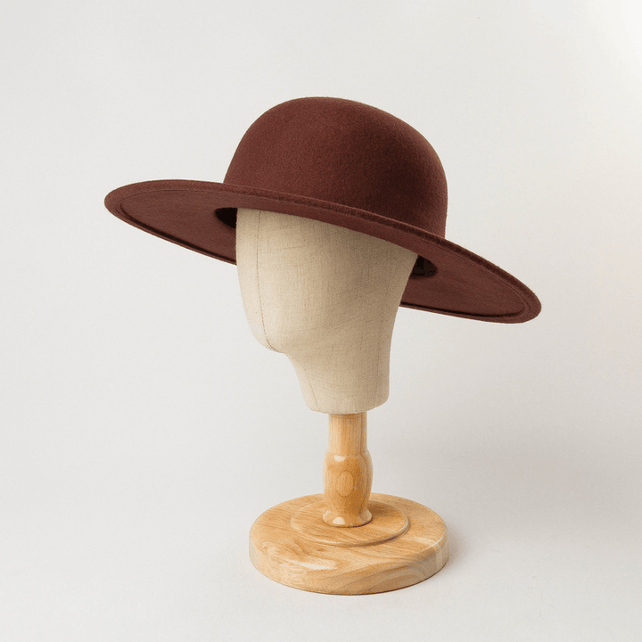 Top Hat Fisherman Hat Felt Small round Hat - MRSLM