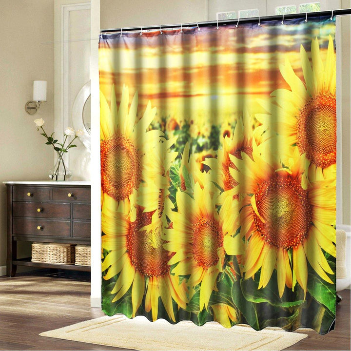 Bathroom Mildew-proof Waterproof Shower Curtain with 12 C-type Hooks - MRSLM