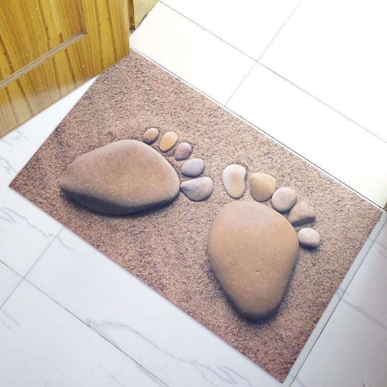 Rubber Doormat 3D Chic Home Rug Baby Foot Area Rug Carpet Bathroom Anti-slip Floor Mat - MRSLM