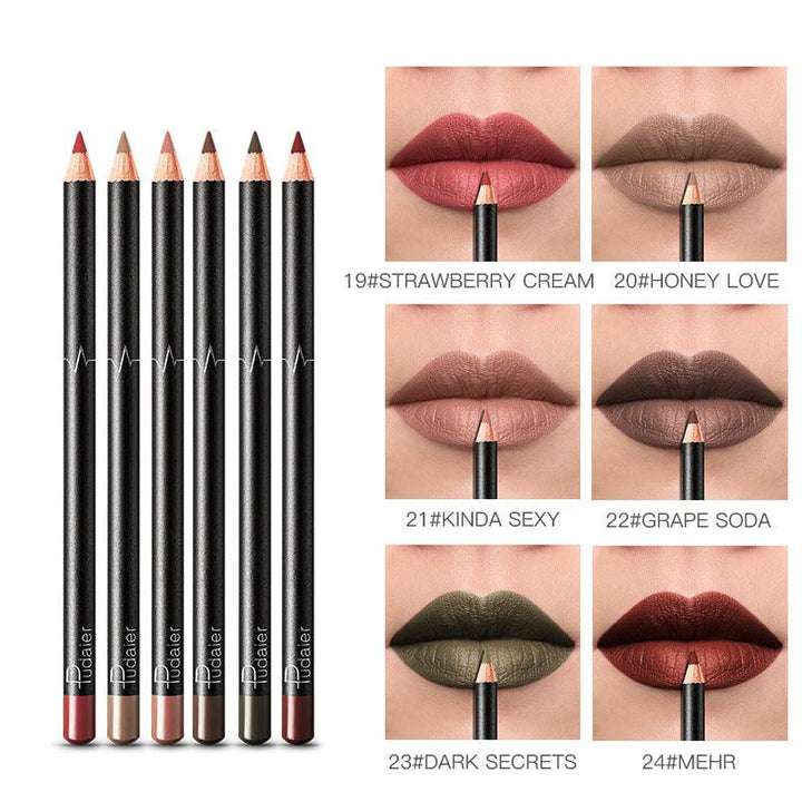 36 Color Lip Liner Waterproof Non-smudge Nude Color - MRSLM